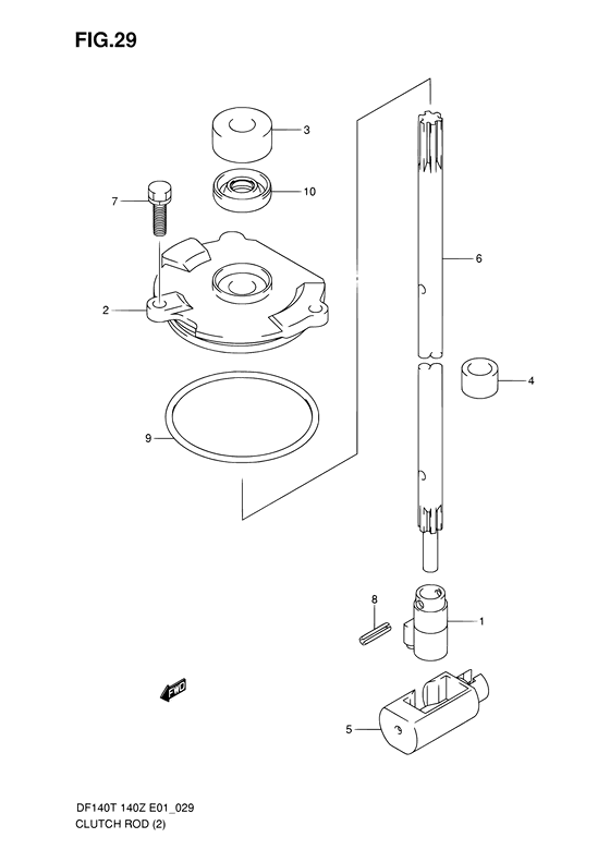 Suzuki DF 140 Clutch Rod