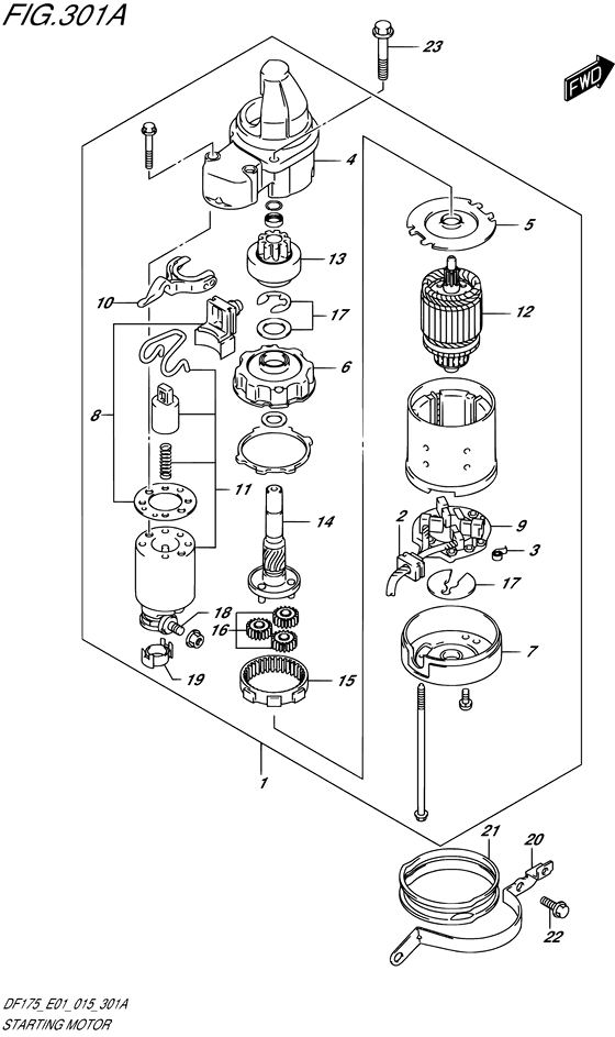 Suzuki DF 150 Starting Motor