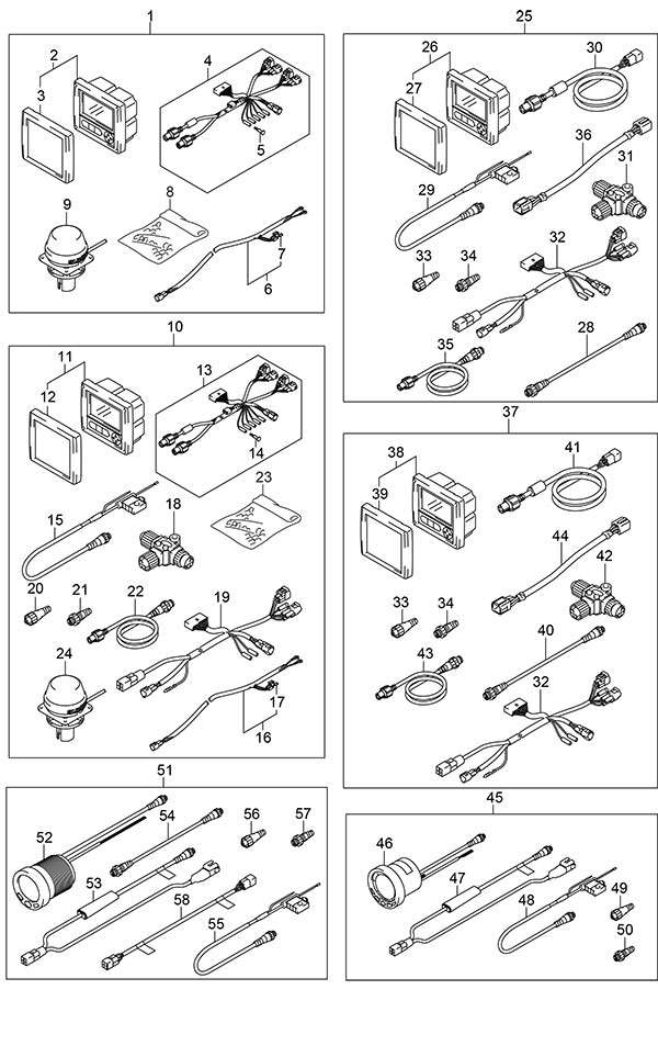 Opt: Meter (2) - Suzuki DF 175 Parts Listings<br>2014 to 17502F-410001 to 17502F-41XXXX 17502Z-410001 to 17502Z-41XXXX