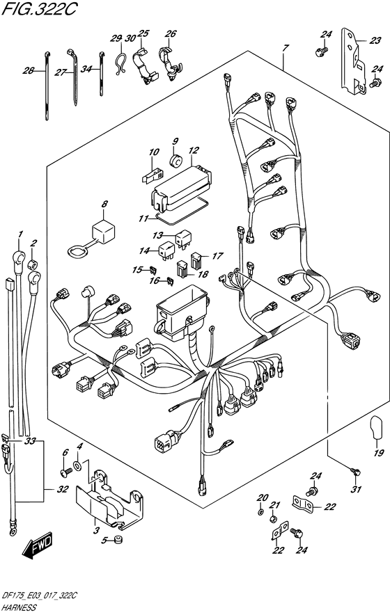 Suzuki DF 175 Harness