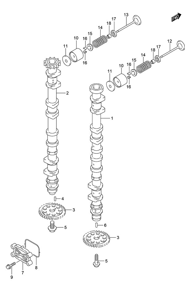 Suzuki DF 150 Camshaft (Model: TG/ZG)