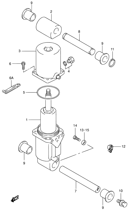 Suzuki DF 70 Trim cylinder ((MODEL:01~09))