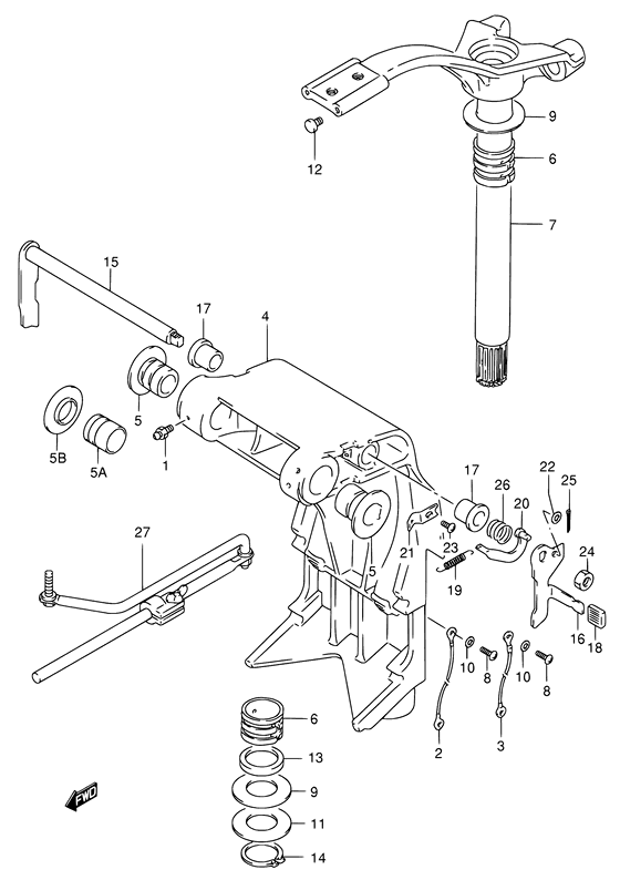 Suzuki DF 70 Swivel bracket