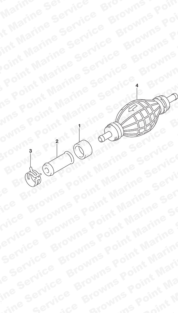 Fuel Hose - Suzuki DF 250 Parts Listings<br>2015 to 25003F-510001 to 25003F-51XXXX 25003Z-510001 to 25003Z-51XXXX 25004F-510001 to 25004F-51XXXX