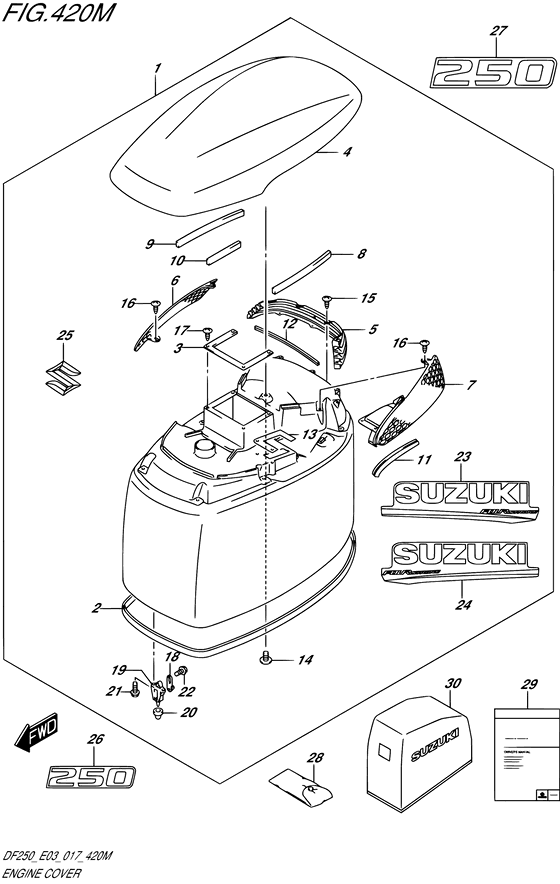 Suzuki DF 250 Engine Cover