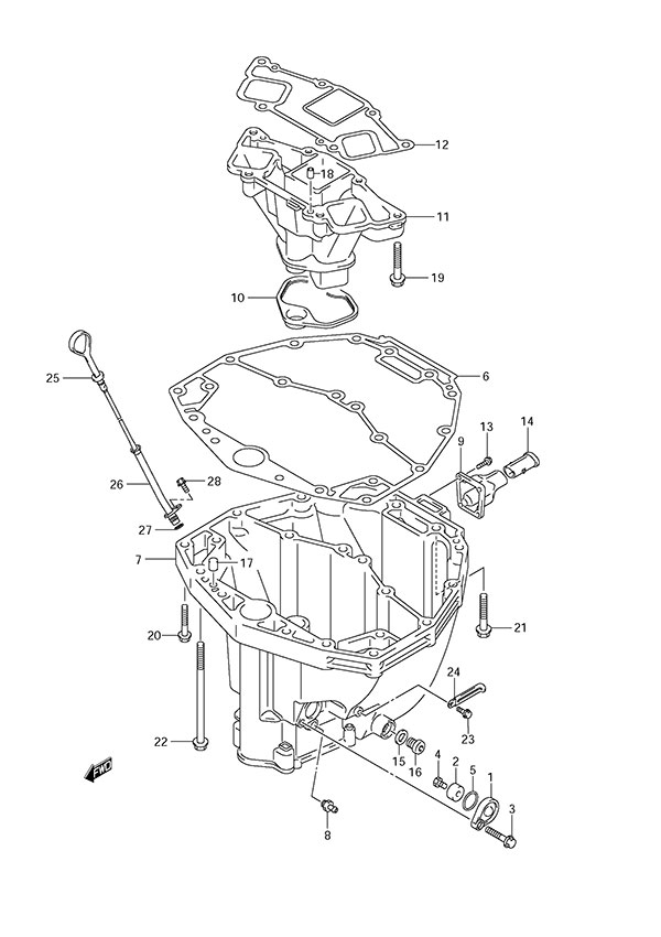 Suzuki DF 300 Oil Pan