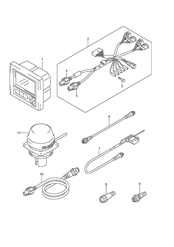 Opt: Meter (2) - Suzuki DF 175 Parts Listings<br>2013 to 17502F-310001 to 17502F-31XXXX 17502Z-310001 to 17502Z-31XXXX