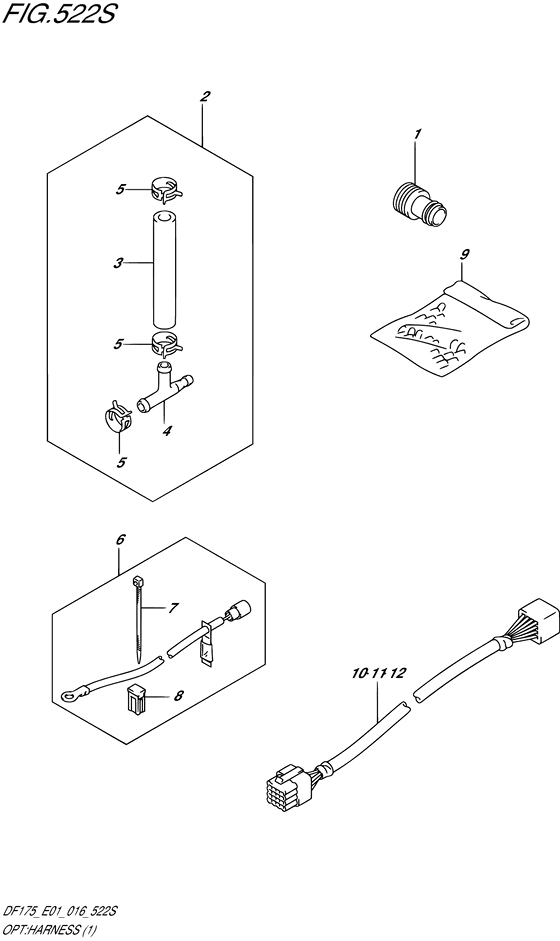Suzuki DF 175 Opt: Harness (Model: TG/ZG)
